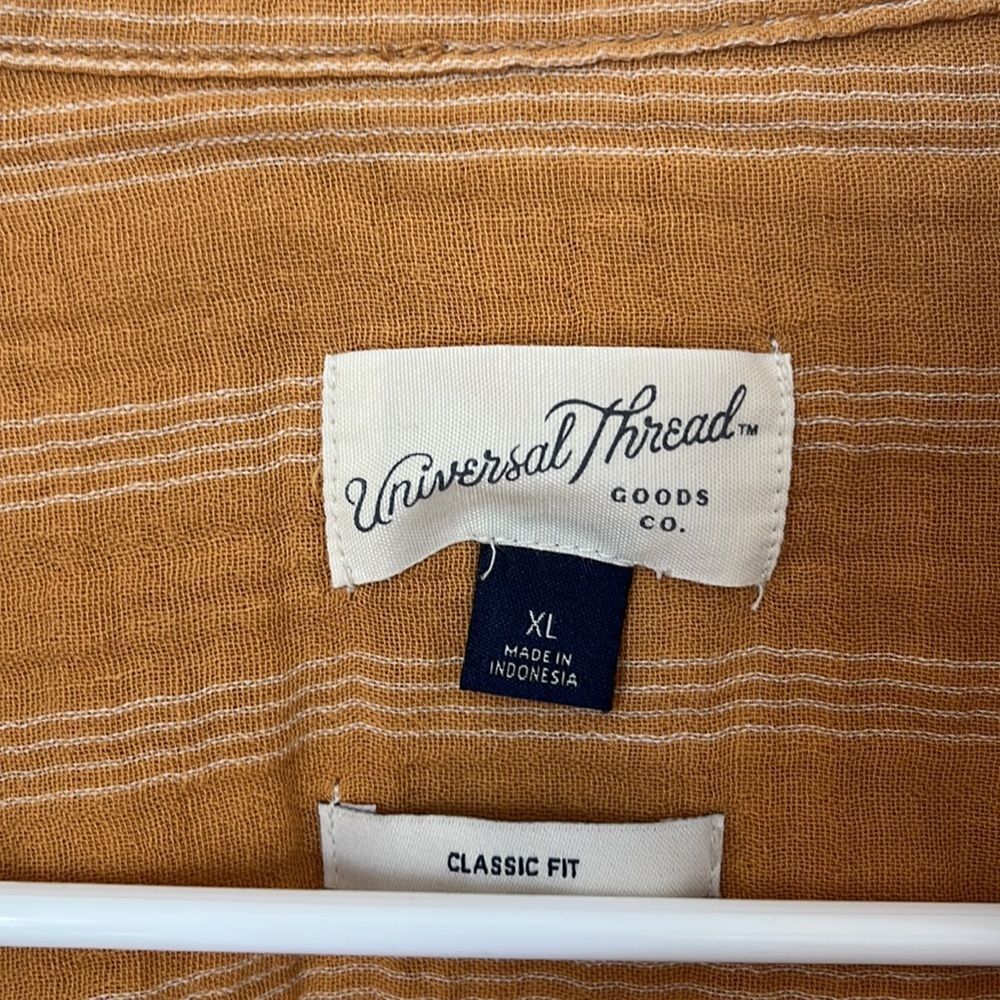 Yellow with white strips button down! - Picture 3 of 3